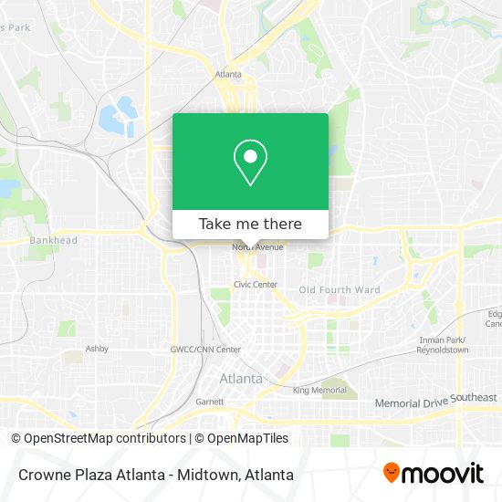 Mapa de Crowne Plaza Atlanta - Midtown
