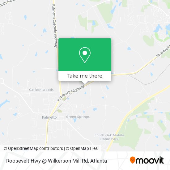 Mapa de Roosevelt Hwy @ Wilkerson Mill Rd