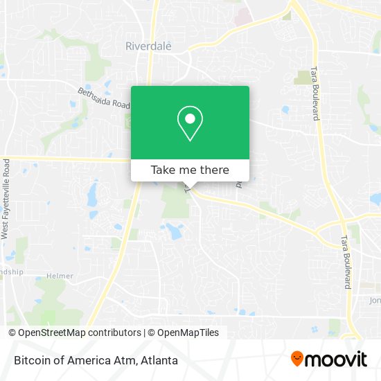 Mapa de Bitcoin of America Atm