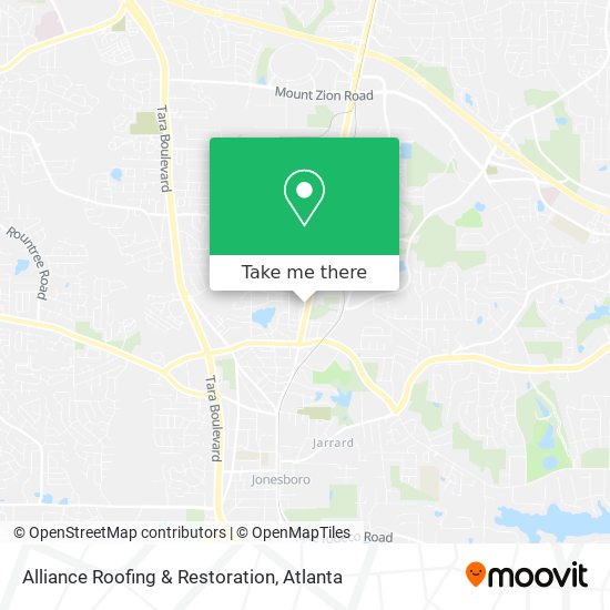 Alliance Roofing & Restoration map