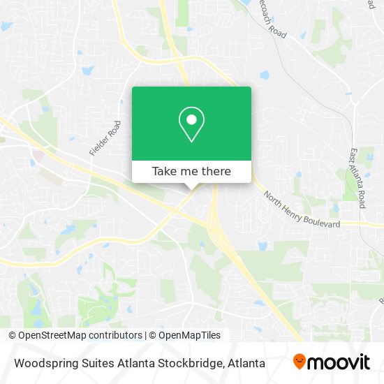 Mapa de Woodspring Suites Atlanta Stockbridge