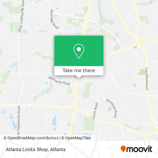 Atlanta Locks Shop map