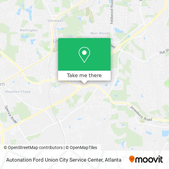 Mapa de Autonation Ford Union City Service Center