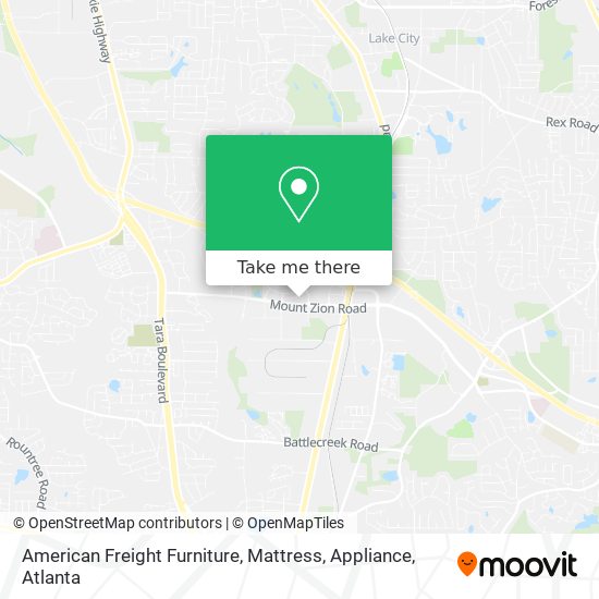 Mapa de American Freight Furniture, Mattress, Appliance