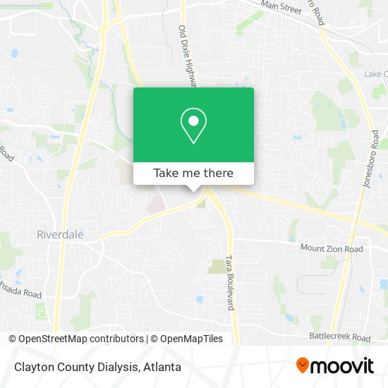 Clayton County Dialysis map