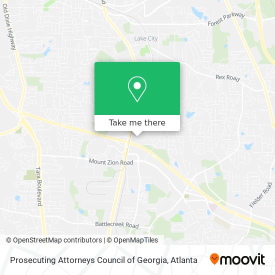 Prosecuting Attorneys Council of Georgia map