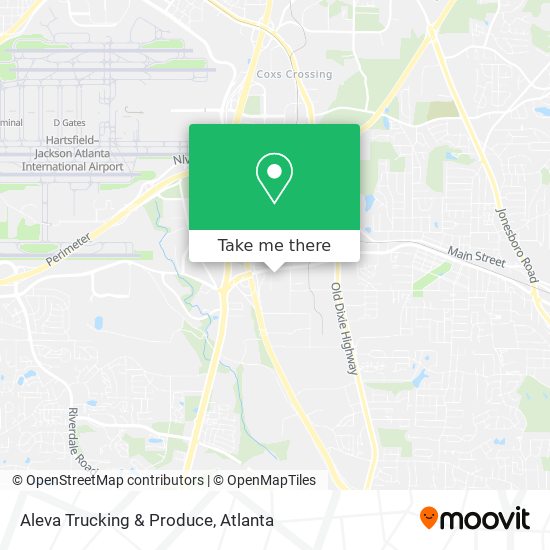 Aleva Trucking & Produce map