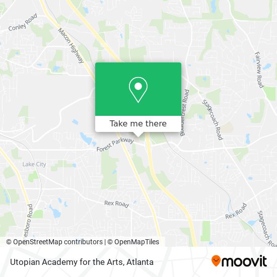 Mapa de Utopian Academy for the Arts