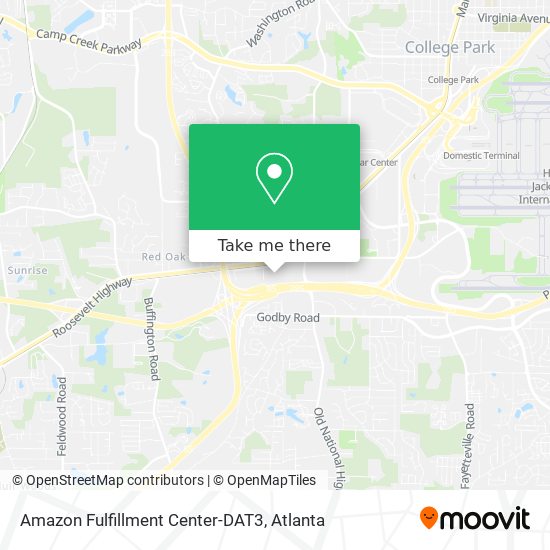 Amazon Fulfillment Center-DAT3 map