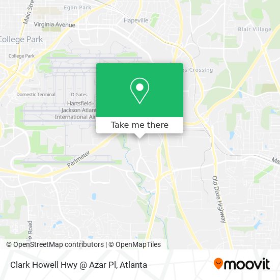 Clark Howell Hwy @ Azar Pl map