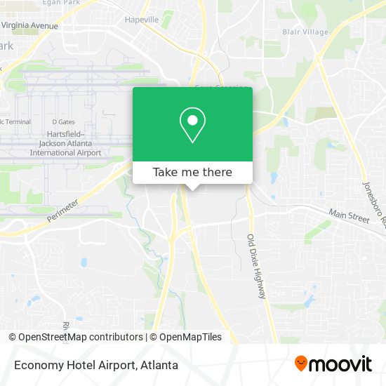 Economy Hotel Airport map