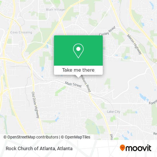 Rock Church of Atlanta map