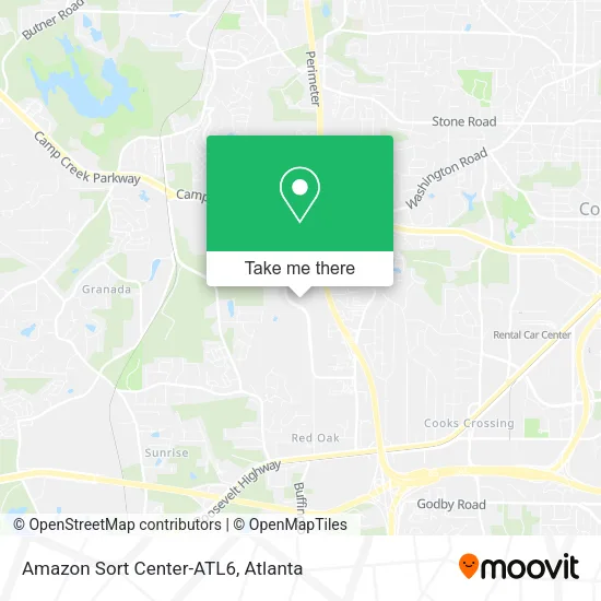 Amazon Sort Center-ATL6 map