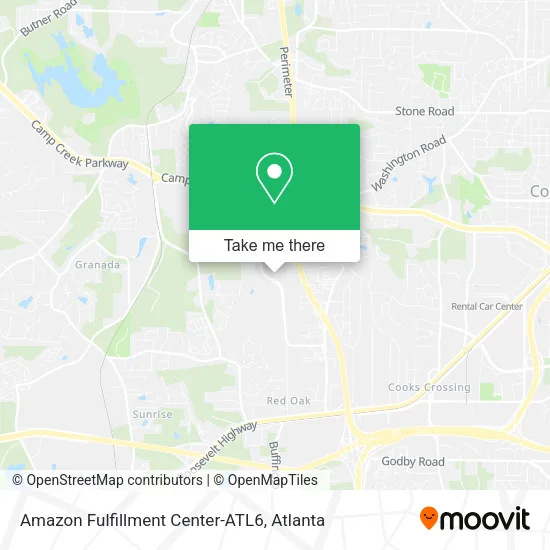 Amazon Fulfillment Center-ATL6 map