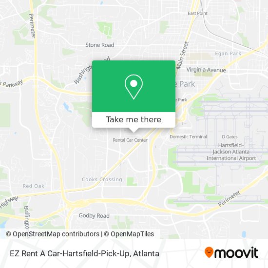 EZ Rent A Car-Hartsfield-Pick-Up map