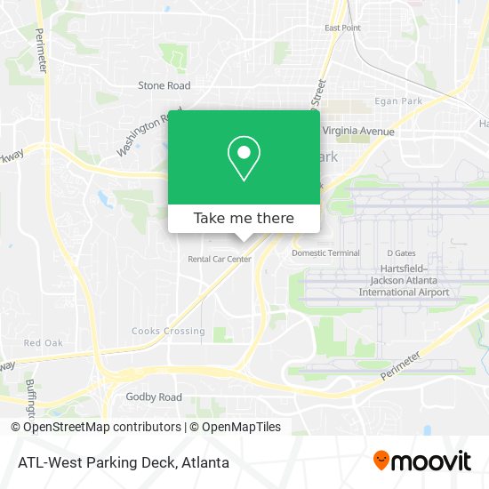 Mapa de ATL-West Parking Deck