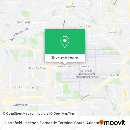 Mapa de Hartsfield-Jackson-Domestic Terminal South
