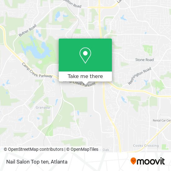 Nail Salon Top ten map