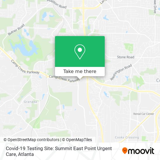 Covid-19 Testing Site: Summit East Point Urgent Care map