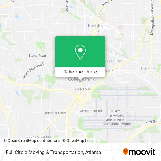 Full Circle Moving & Transportation map