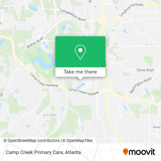 Camp Creek Primary Care map