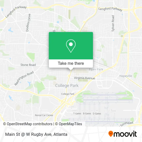 Main St @ W Rugby Ave map