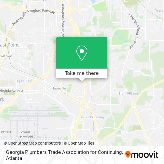 Georgia Plumbers Trade Association for Continuing map