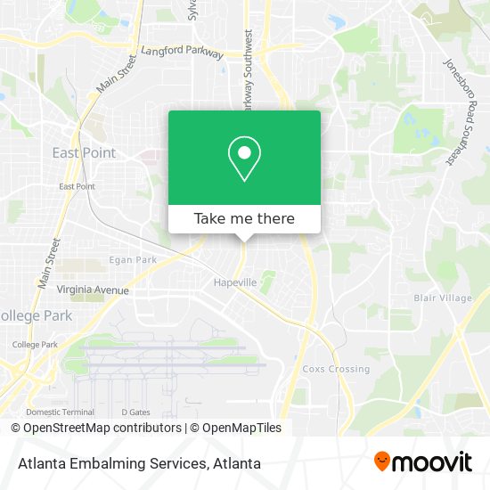 Atlanta Embalming Services map