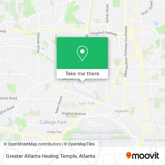 Mapa de Greater Atlanta Healing Temple