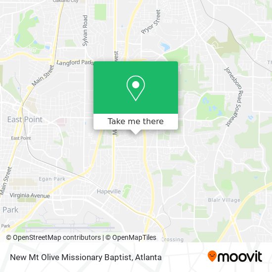 New Mt Olive Missionary Baptist map