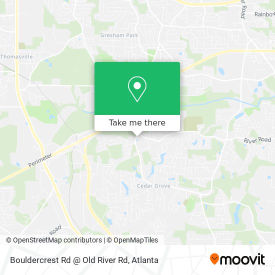 Mapa de Bouldercrest Rd @ Old River Rd