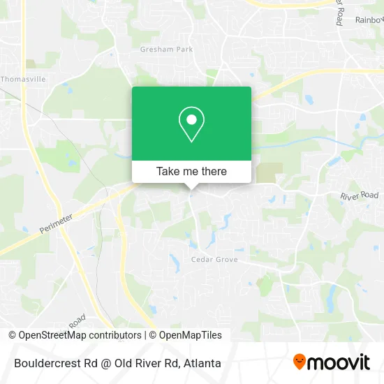 Mapa de Bouldercrest Rd @ Old River Rd