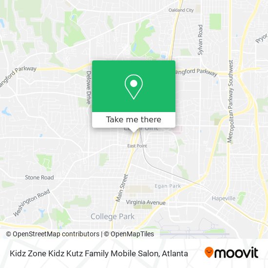 Mapa de Kidz Zone Kidz Kutz Family Mobile Salon