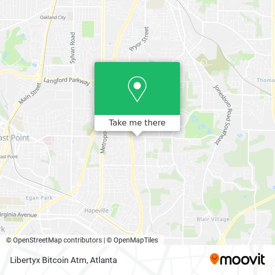 Mapa de Libertyx Bitcoin Atm