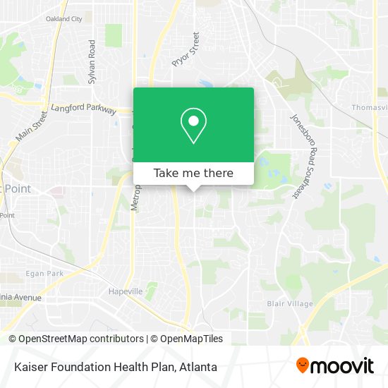 Kaiser Foundation Health Plan map