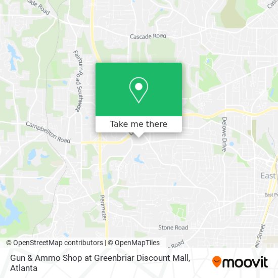 Gun & Ammo Shop at Greenbriar Discount Mall map