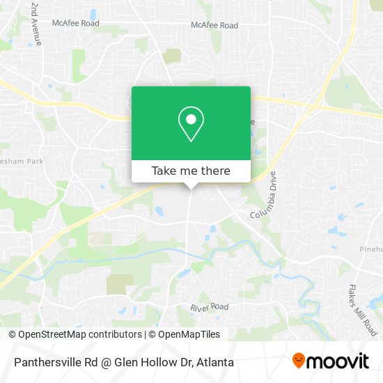 Mapa de Panthersville Rd @ Glen Hollow Dr