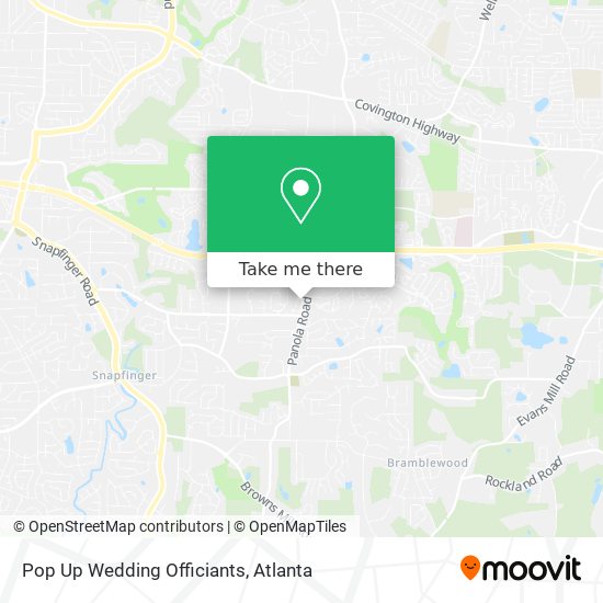 Mapa de Pop Up Wedding Officiants