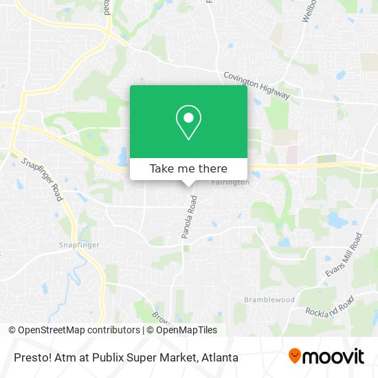 Presto! Atm at Publix Super Market map