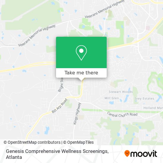 Mapa de Genesis Comprehensive Wellness Screenings