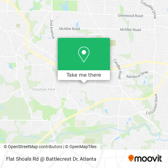 Mapa de Flat Shoals Rd @ Battlecrest Dr