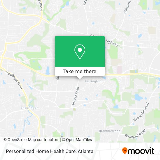 Mapa de Personalized Home Health Care