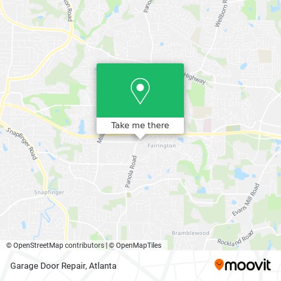 Mapa de Garage Door Repair