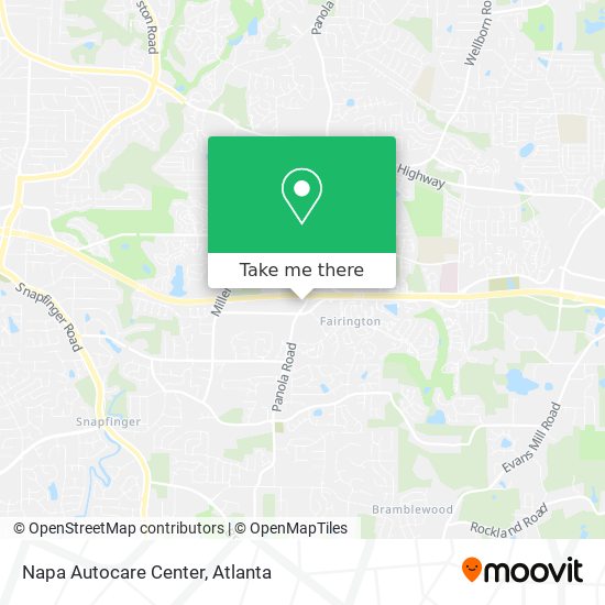 Napa Autocare Center map