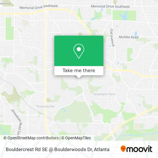 Bouldercrest Rd SE @ Boulderwoods Dr map