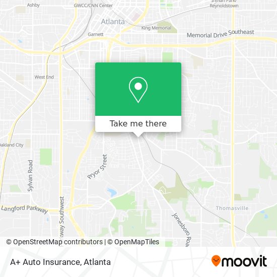 A+ Auto Insurance map