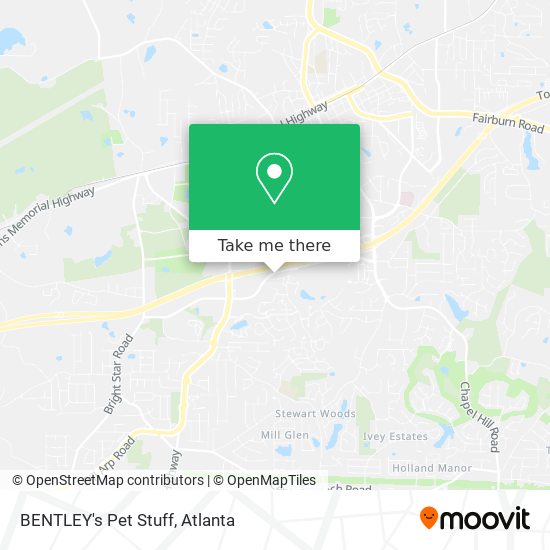 Mapa de BENTLEY's Pet Stuff