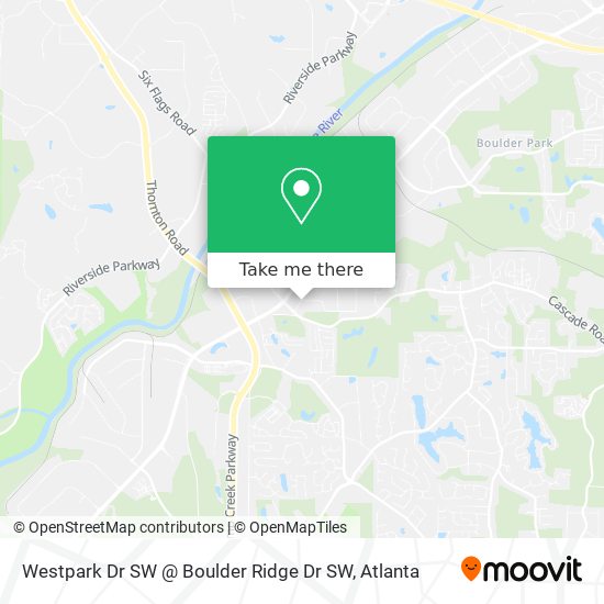 Westpark Dr SW @ Boulder Ridge Dr SW map