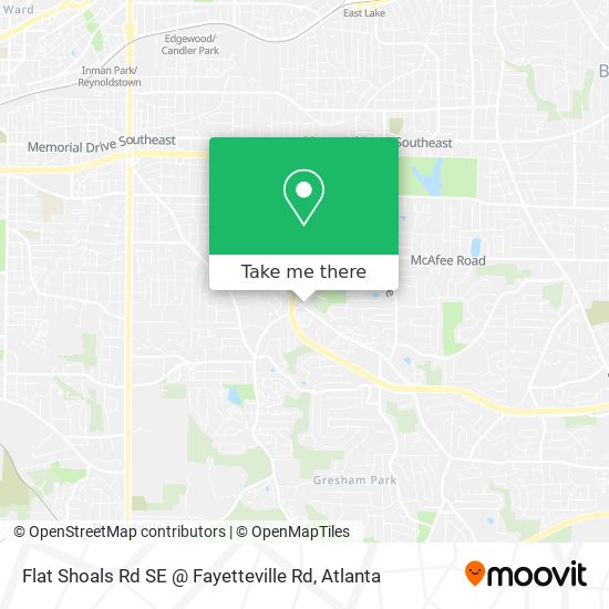 Flat Shoals Rd SE @ Fayetteville Rd map