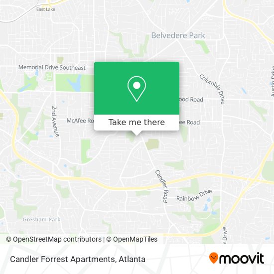 Mapa de Candler Forrest Apartments